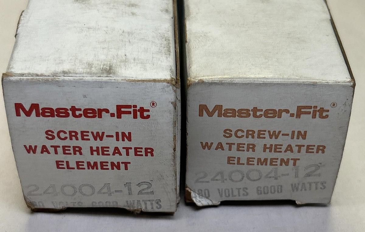 MASTER-FIT,24004-12,SCREW IN WATER HEATER ELEMENT 480V 6000W LOT OF 2 NOS