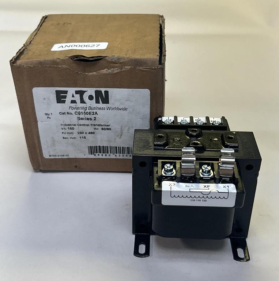 EATON,C0150E2A,INDUSTRIAL CONTROL TRANSFORMER 150VA 230X460V PRI 115V SEC NOS