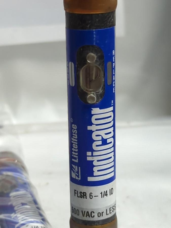 Used LITTELFUSE,FLSR-6-1/4ID,INDICATOR FUSE 6-1/4 AMP LOT OF 10 PRE-OWNED