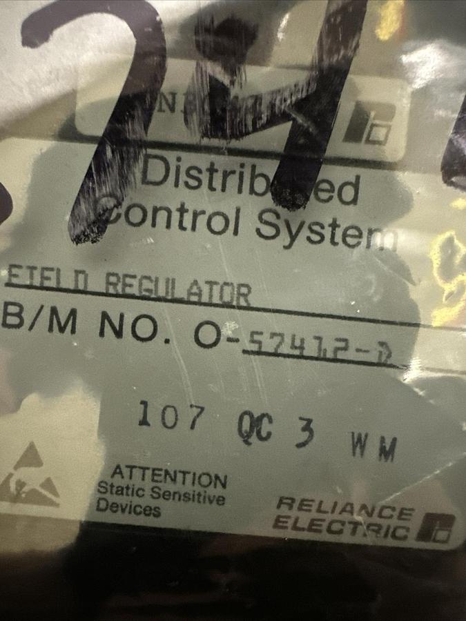 Used Reliance Electric,57412-D,Field Regulator  NO BOX