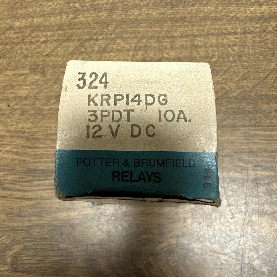 Used Potter & Brumfield,KRP14DG,3PDT 10A 12VDC Relay