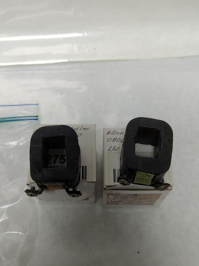 Used ALLEN BRADLEY,0A06,SIZE 0 COIL 220V PRE-OWNED LOT OF 2