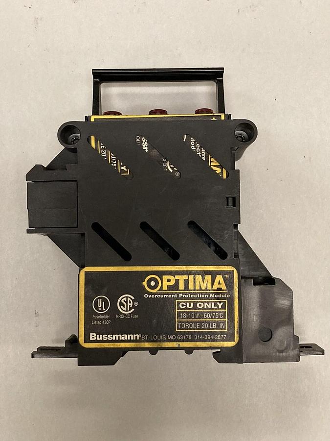 Used Bussman Optima,IR 200kA,Overcurrent Protection Module 30A  600V  LOT OF 6