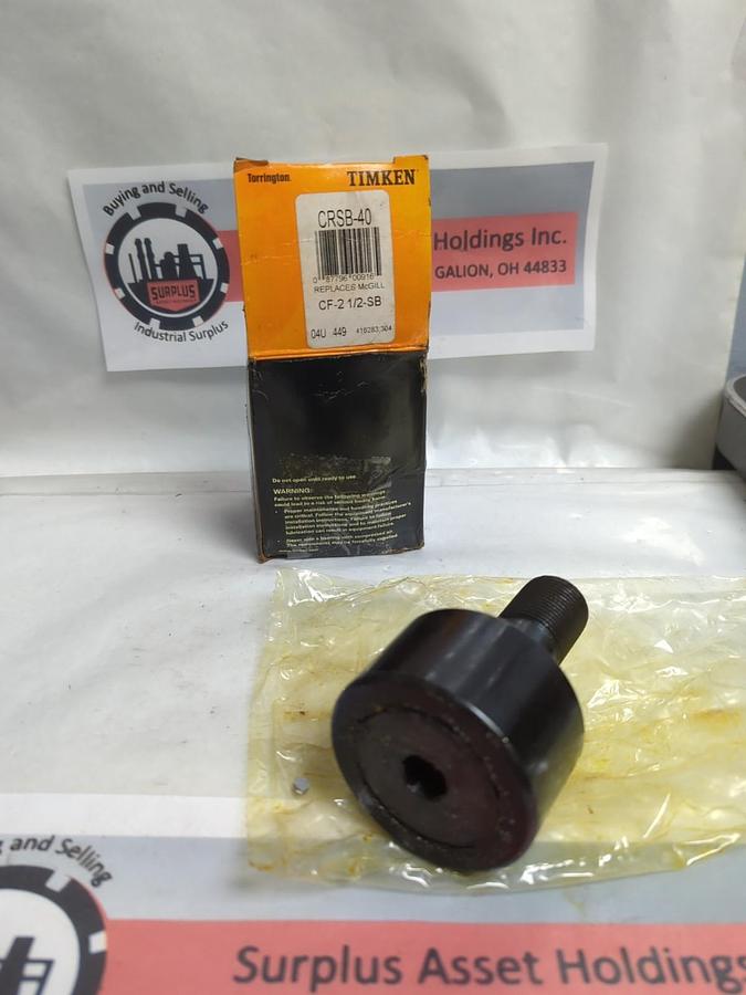 TIMKEN,CRSB-40,CAM FOLLOWER REPLACES MCGILL CF-2-1/2SB NOS