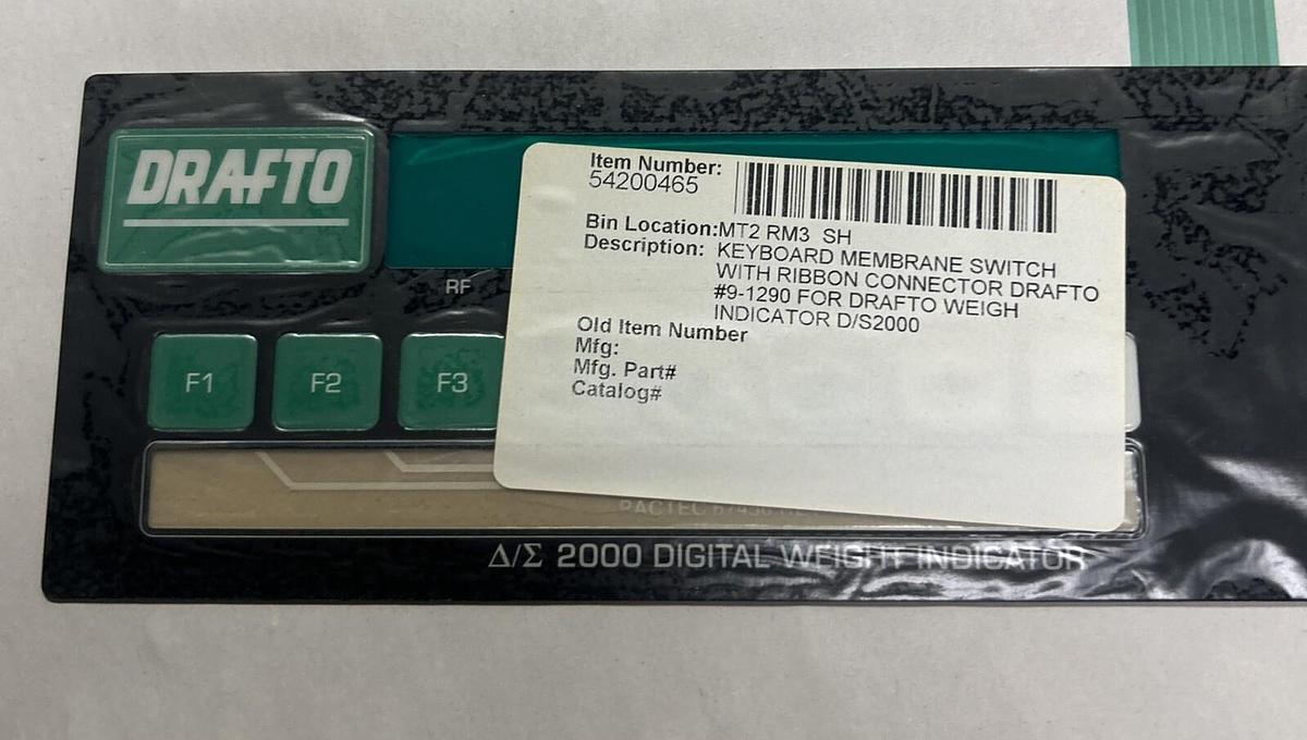 DRAFTO,D/S2000,KEYBOARD MEMBRANE SWITCH NOS