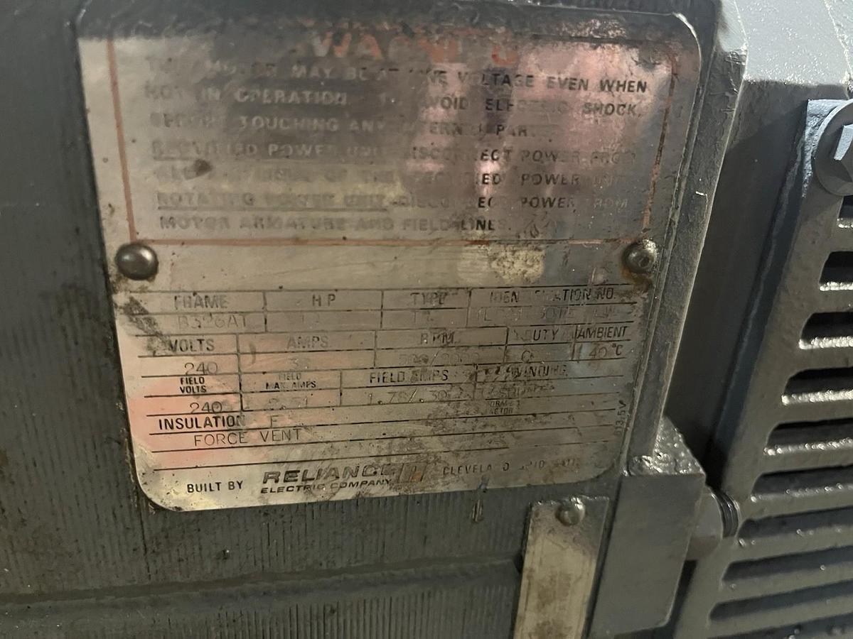Used RELIANCE,B326AT,DC MOTOR 10HP 240VDC 2000RPM TR