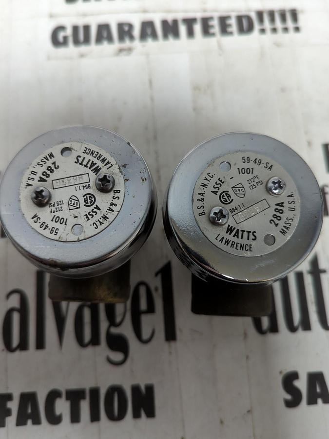 LAWRENCE,59-49-SA ASSE-1001 288A,ANTI-SIPHON VACUUM BREAKER 1 INCH LOT OF 2 NOS