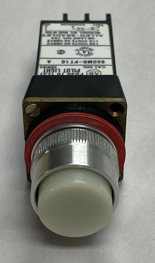 ALLEN BRADLEY,800MR-PT16,SERIES A PUSH TO TEST PILOT SWITCH
