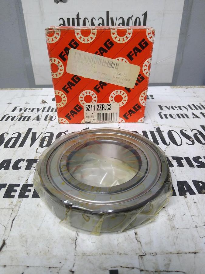 FAG,6211-2ZR-C3,DEEP ROOVE BALL BEARING DOUBLE SEALED NOS