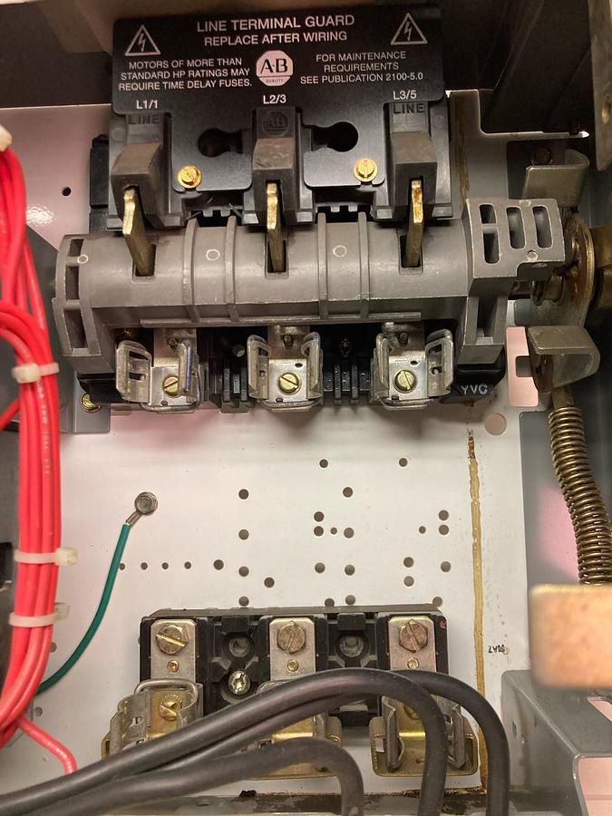 Used Allen-Bradley,2100 2112B,Size 2 FVNR Fused MCC 12 INCH Starter Bucket 480V