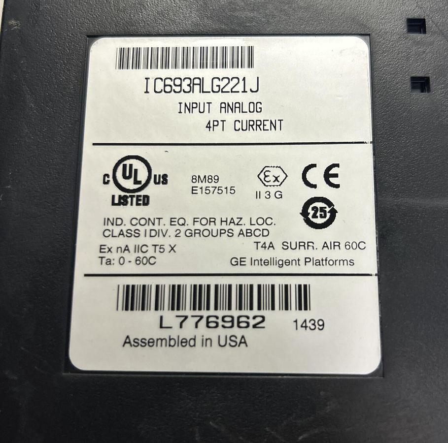 Used GE FANUC,IC693ALG221J,INPUT ANALOG MODULE