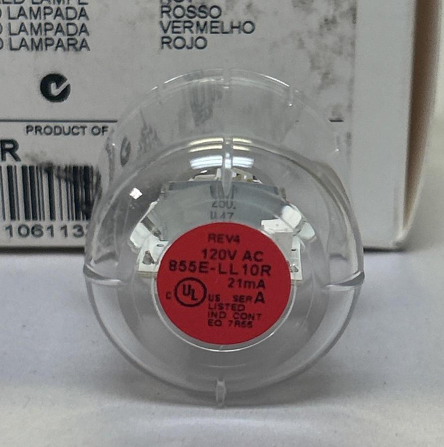 Used ALLEN BRADLEY,855E-LL10R,RED LED REPLACEMENT LAMP NEW