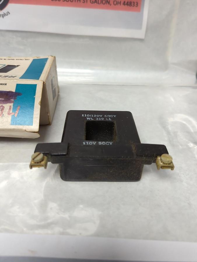 RELIANCE/WARD LEONARD,WL 319 L1,COIL 110/120V 60CY NOS