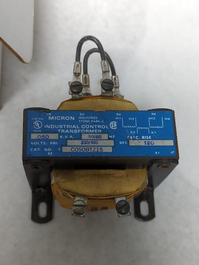 MICRON INDUSTRIES,C050BTZ15,INDUSTRIAL CONTROL TRANSFORMER PRI 230/460 SEC 120