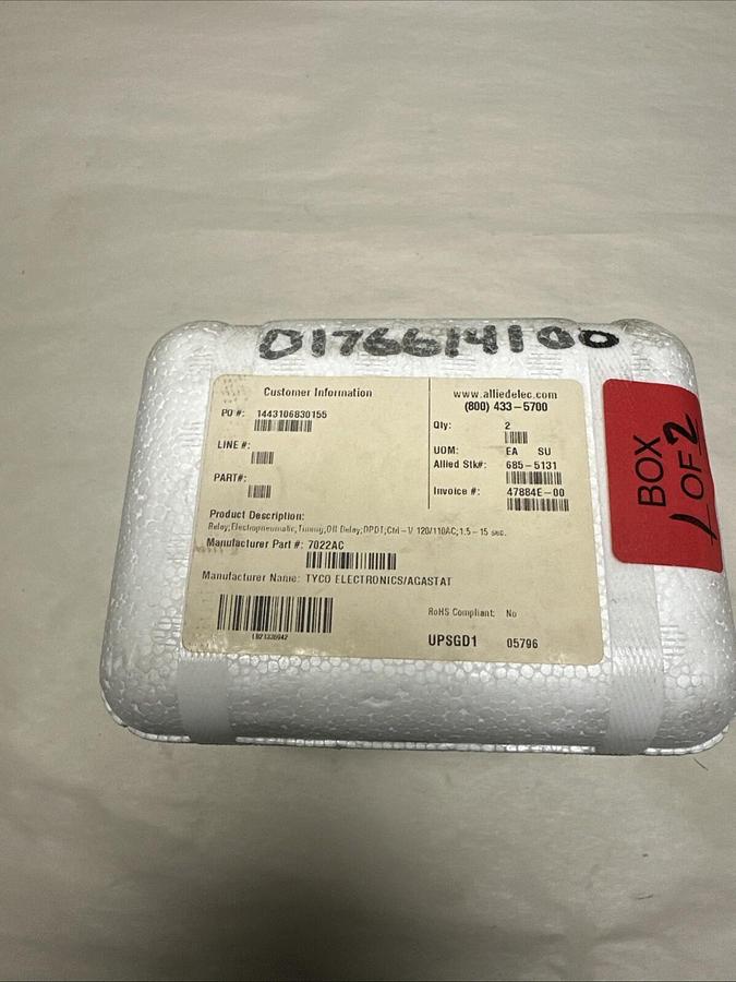 Used Agastat,1423162-5,Timing Relay NEW