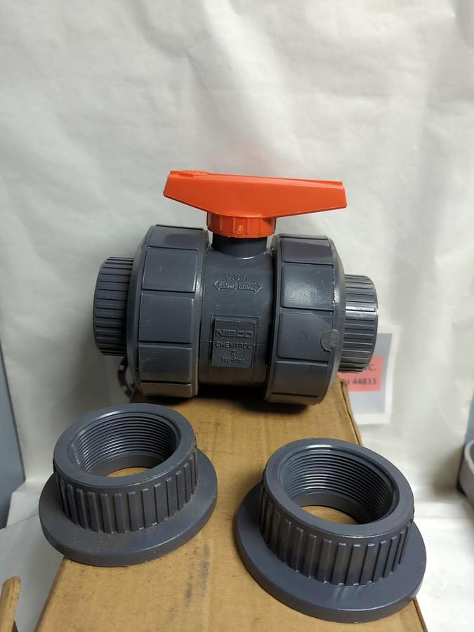 NIBCO CHEMTROL,U45TBV,BALL VALVE 2 INCH NOS