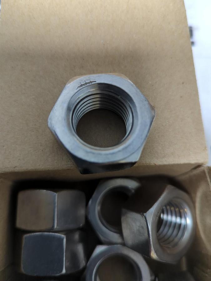 CHROMATE,18-8 USS 7/8-9,STAINLESS STEEL HEX NUTS BOX OF 10 NOS