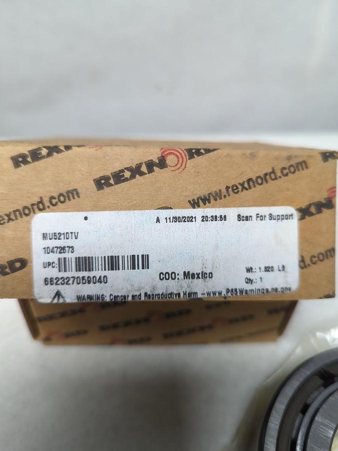 REXNORD,MU5210TV,CYLINDRICAL ROLLER BEARING NOS