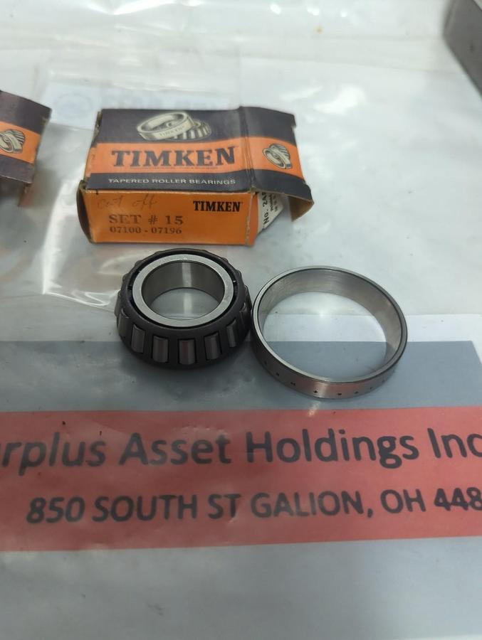 TIMKEN,SET #15,ROLLER BALL BEARING LOT OF 2 NOS