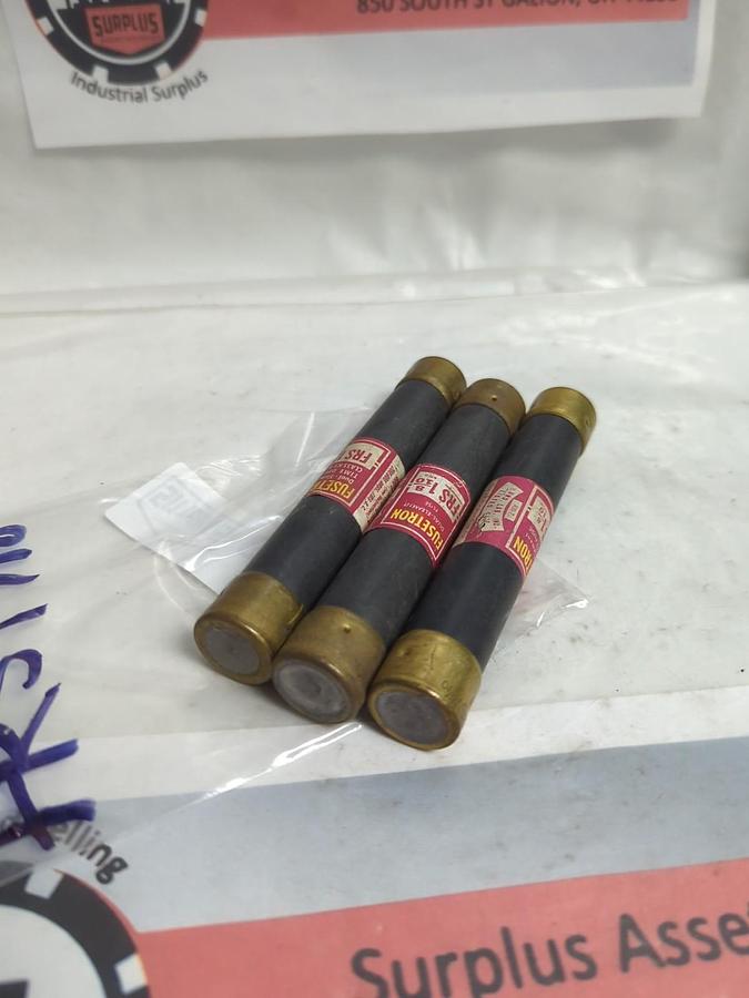 Used COOPER BUSSMANN,FRS 1-8/10,FUSETRON 1-8/10 AMP FUSE LOT OF 3 PRE-OWNED