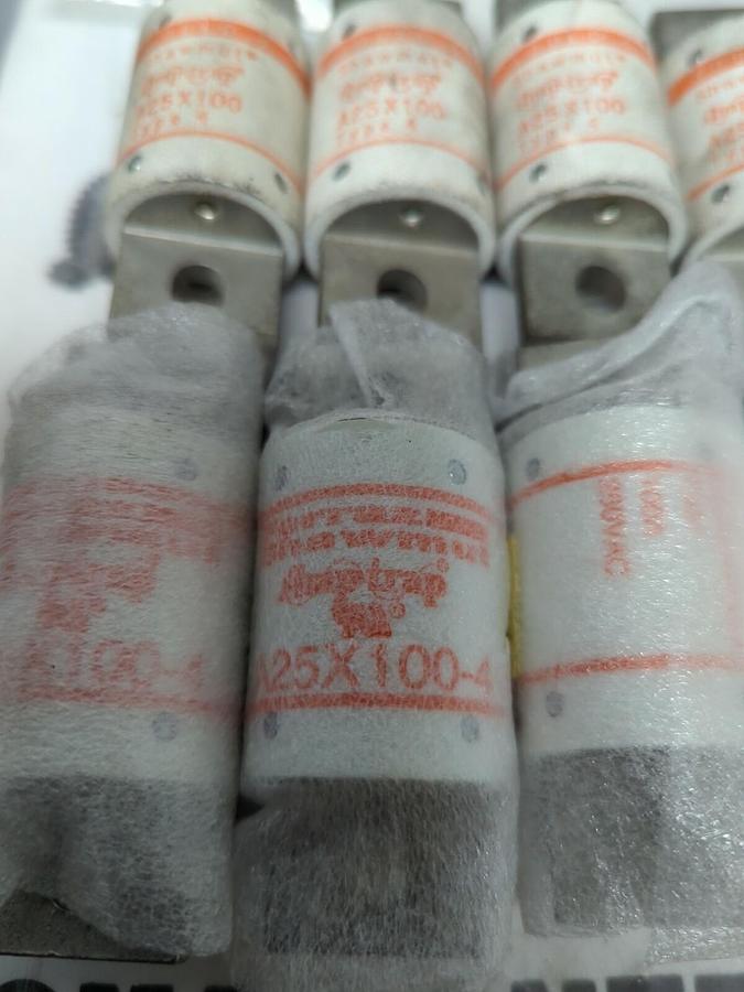 GOULD SHAWMUT,A25X100-4,AMP-TRAP FUSE LOT OF 11 NOS
