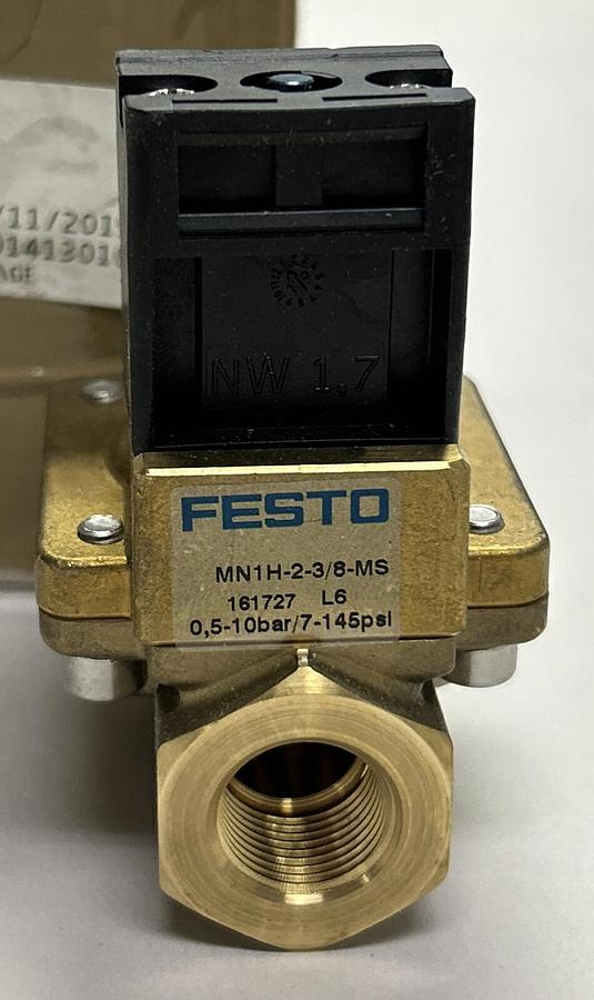Used FESTO,MN1H-2-3/8-MS,SOLENOID VALVE NEW