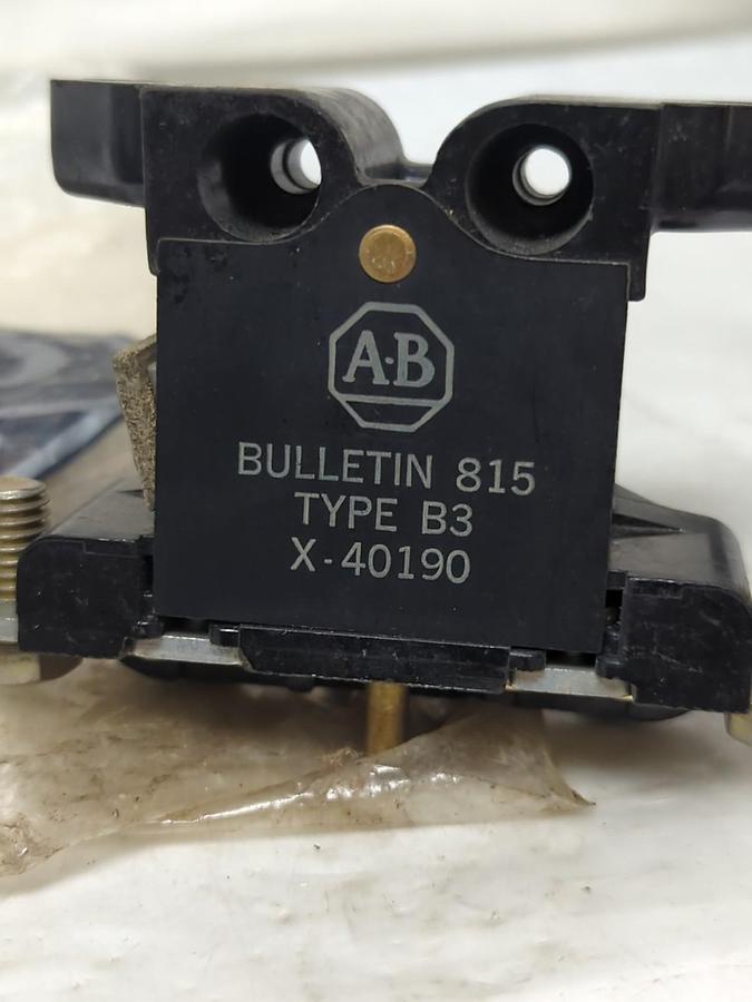 ALLEN BRADLEY,X-40190,OVERLOAD RELAY TYPE B3 BUL 815 NOS