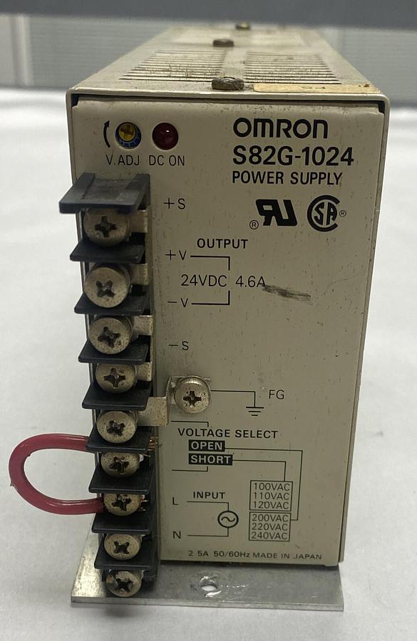 Used Omron,S82G-1024,Power Supply 2.5A 50/60Hz