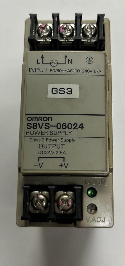 Used OMRON,S8VS-06024,POWER SUPPLY 60W 24VDC 2.5A