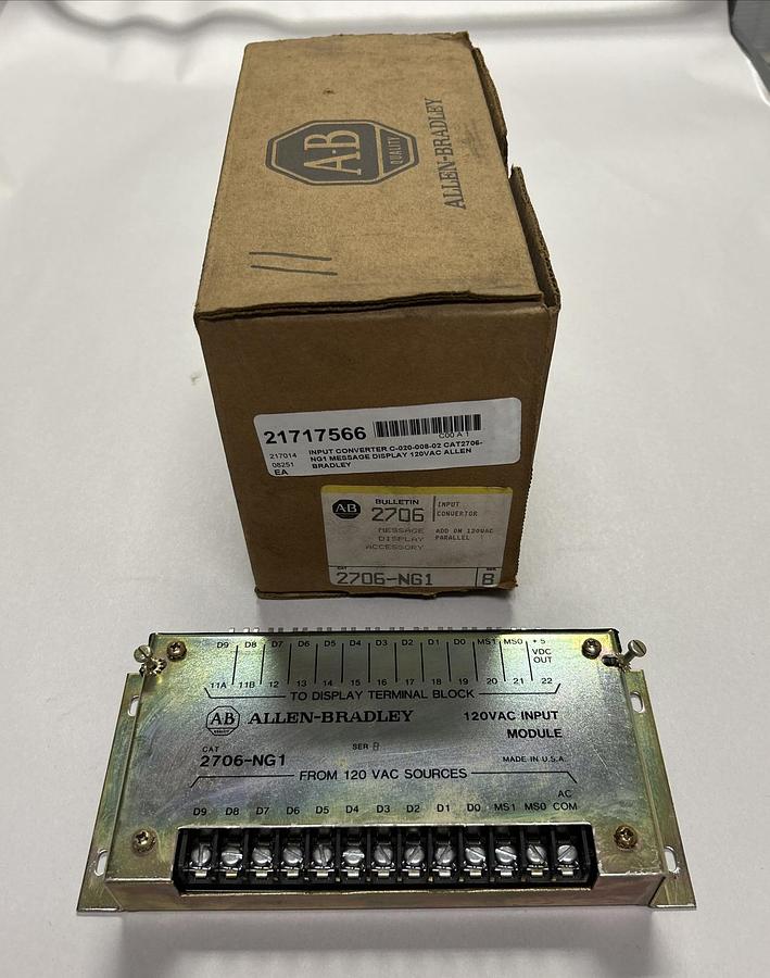 Used ALLEN BRADLEY,2706-NG1,SER B DISPLAY ACCESSORY NEW