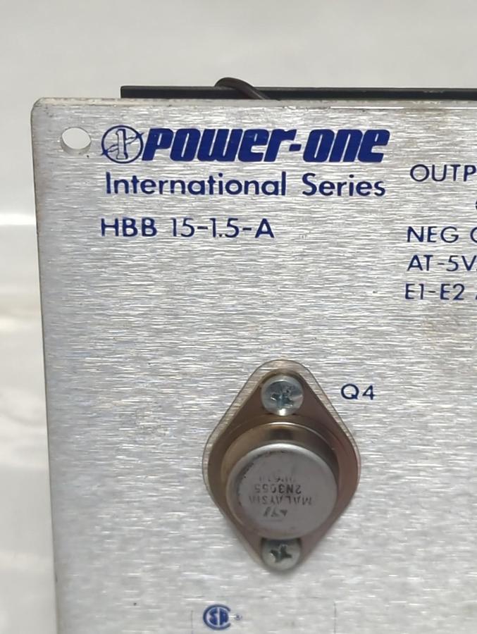 Used POWER-ONE,HBB 15-1.5A,INTERNATIONAL SERIES POWER SUPPLY UNIT PRE-OWNED