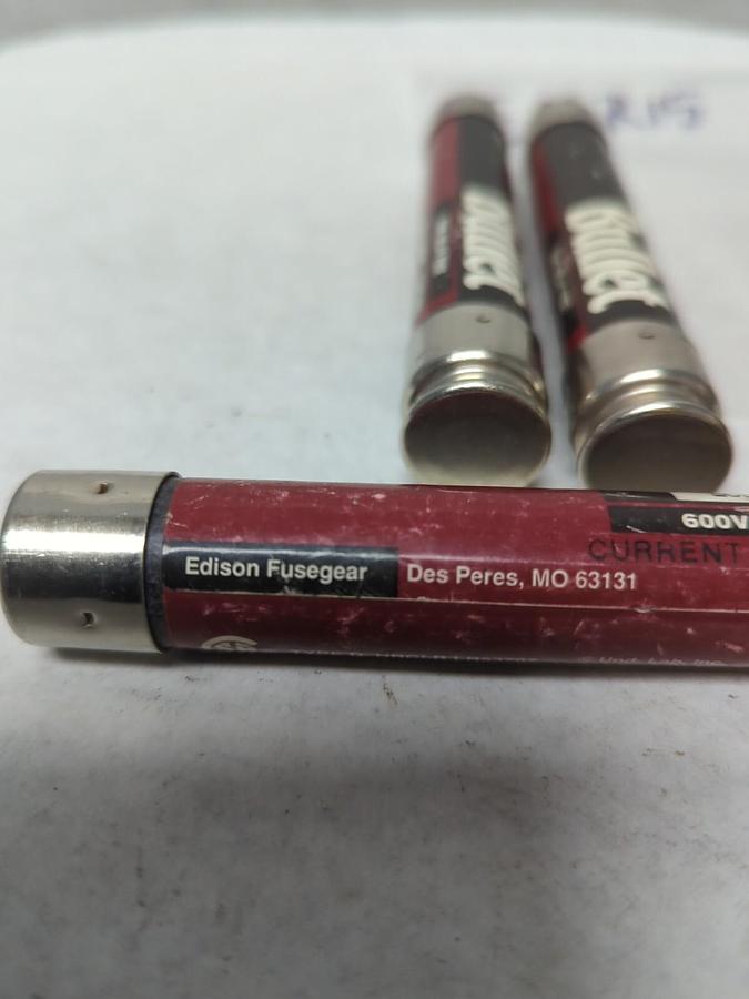 Used EDISON FUSEGEAR,ECSR15,BULLET 15 AMP FUSE LOT OF 3 PRE-OWNED