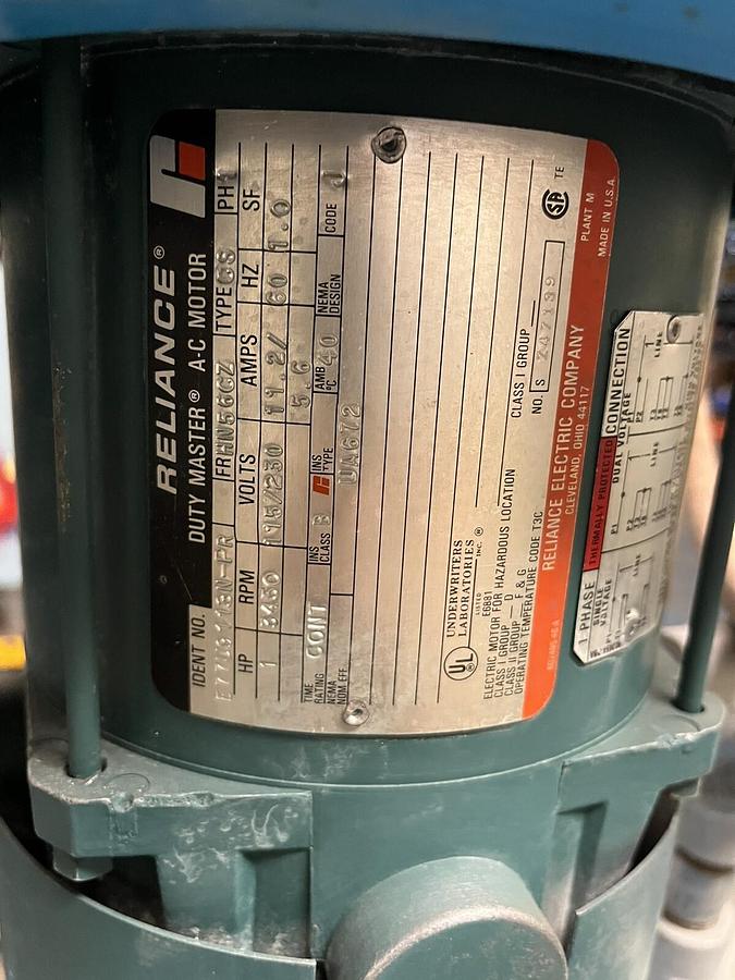 Used Cowles Dissolver,W-12-1.0,Mixer 115/230V 1PH