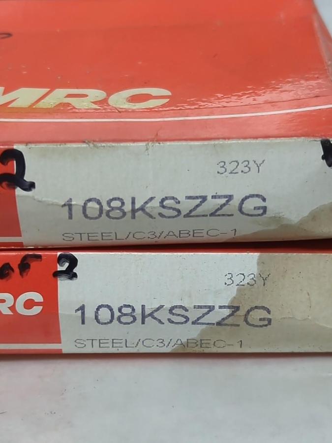 MRC,108KSZZG,DEEP GROOVE BALL BEARING LOT OF 2 NOS