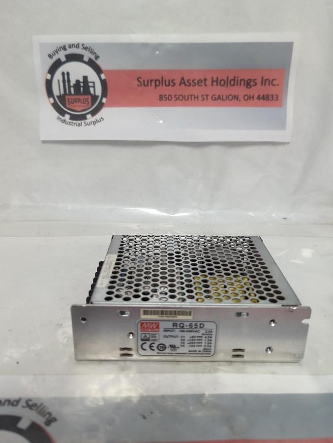 Used MEAN WELL,RQ-65D,SWITCHING POWER SUPPLY 100-240VAC 2.0A PRE-OWNED