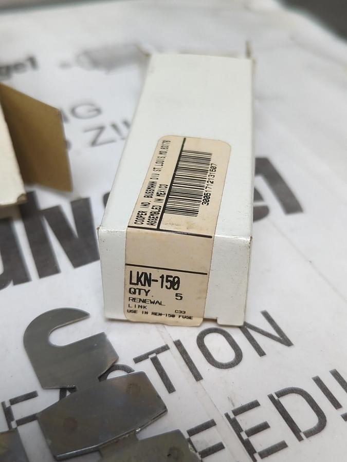 COOPER BUSSMANN,LKN-150,SUPER LAG RENEWAL LINKS LOT OF 25 NEW