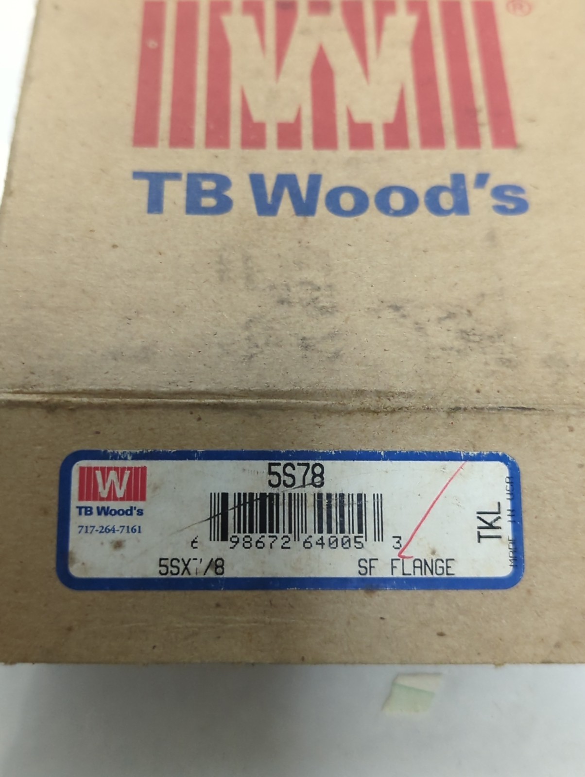 TB WOOD'S,5S78,SUREFLEX FLANGE 5SX7/8 NOS