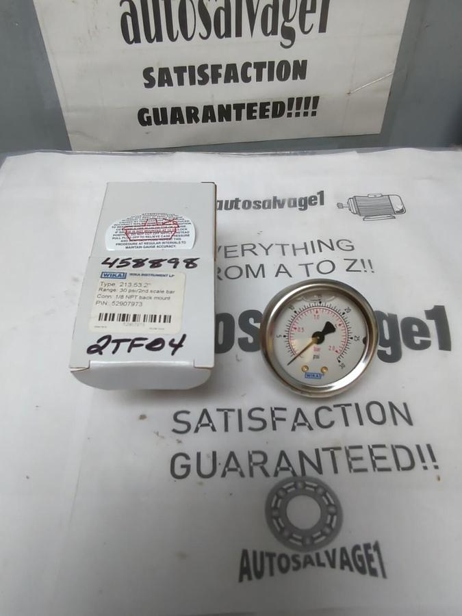 WIKA,52907973,TYPE 213.53 GAUGE 2 INCH FACE 1/8 INCH BACK NPT 30 PSI