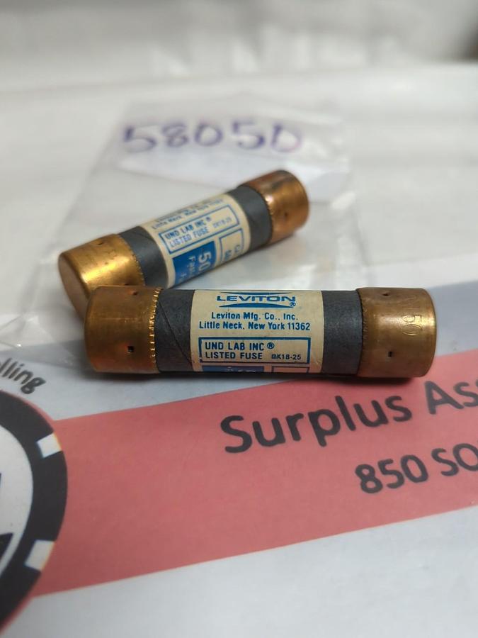 Used LEVITRON,58050,FAST-ACTING 50 AMP FUSE LOT OF 2 PRE-OWNED