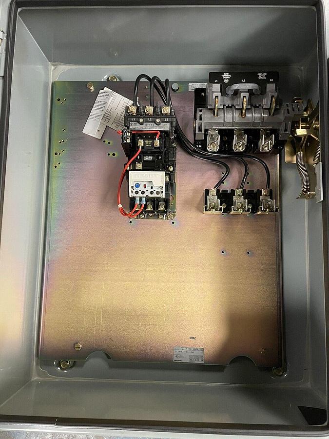 ALLEN BRADLEY,SIZE 1,FUSED COMBINATION STARTER DISCONNECT 1OHP COIL 460V-480V