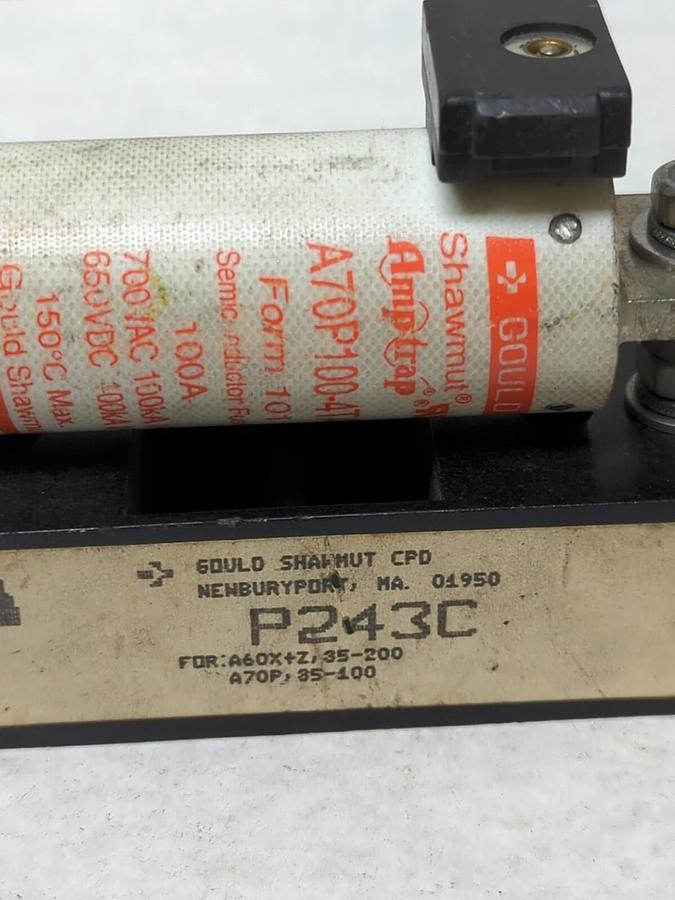 Used GOULD SHAWMUT,P243C,FUSE BLOCK HOLDER WITH 100 AMP FUSE PRE-OWNED