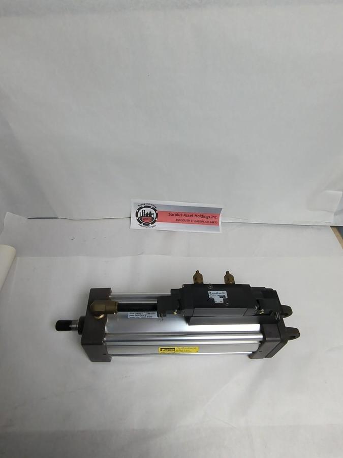 Used PARKER,CBC3MAUS14AC,CYLINDER WITH B62TAC549A SOLENOID VALVE ASSEMBLY PRE-OWNED