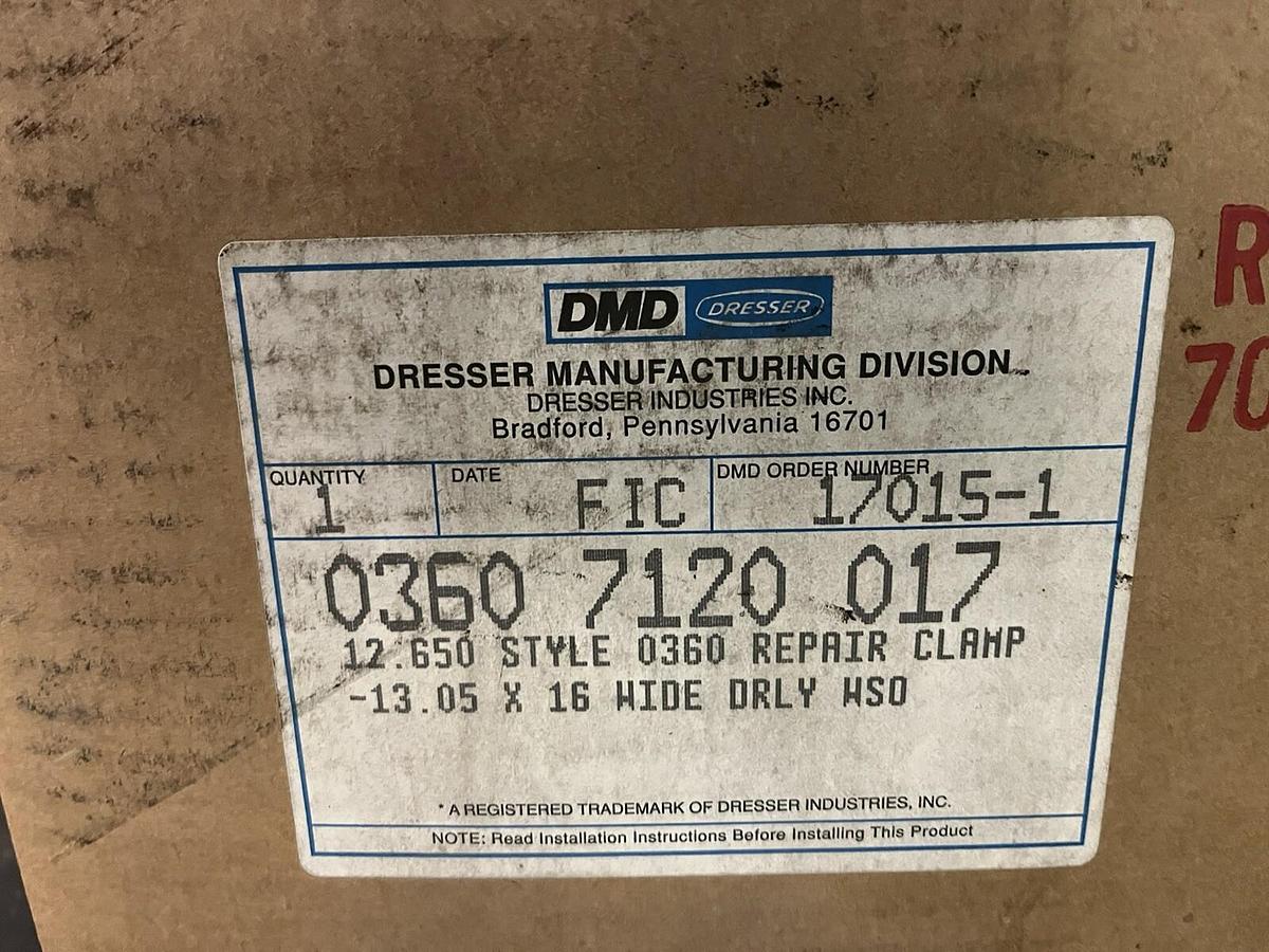 DRESSER,0360-7120-017,360 WATER REPAIR CLAMP 12.650-13.05