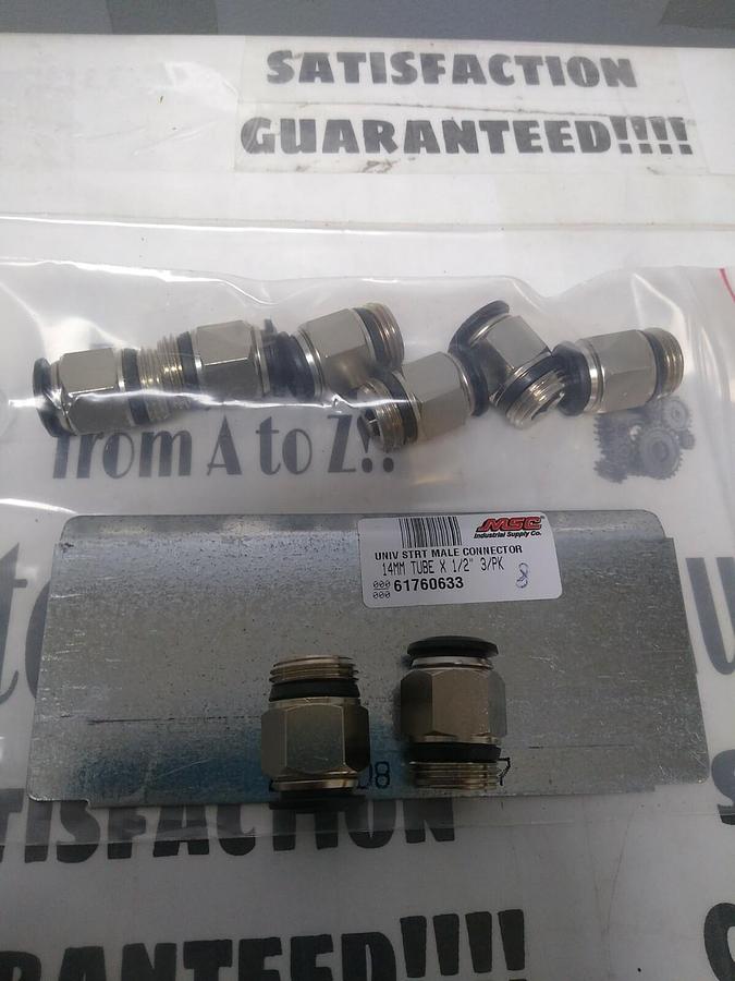 UNBRANDED,61760633,TUBE STRAIGHT MALE CONNECTOR 14MMX1/2 IN LOT OF 8 NOS