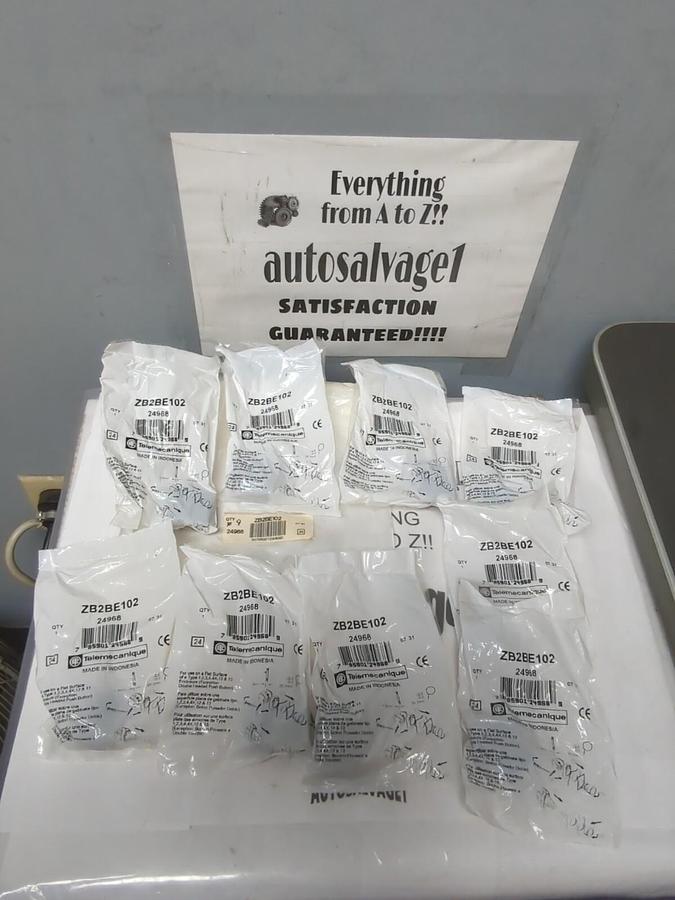 TELEMECANIQUE,ZB2BE102,CONTACT BLOCK LOT OF 9