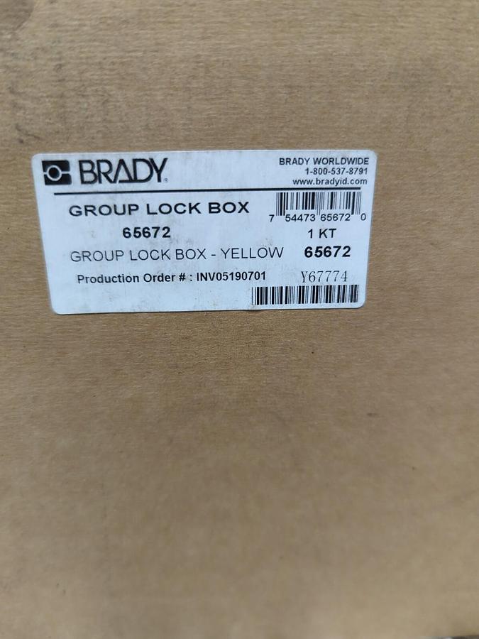 BRADY,65672,GROUP LOCK BOX-YELLOW SEALED BOX
