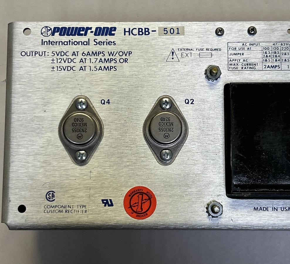 POWER-ONE,HCBB-501,POWER SUPPLY NOS