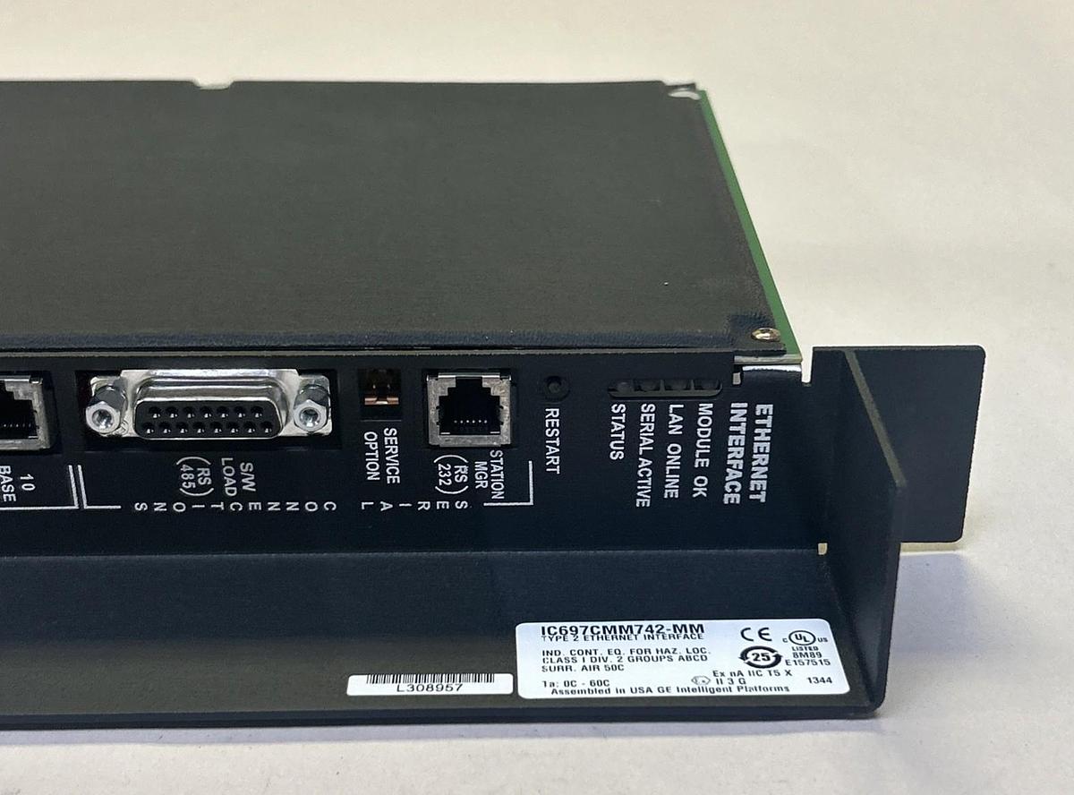 Used GE FANUC,IC697CMM742-MM,ETHERNET INTERFACE MODULE