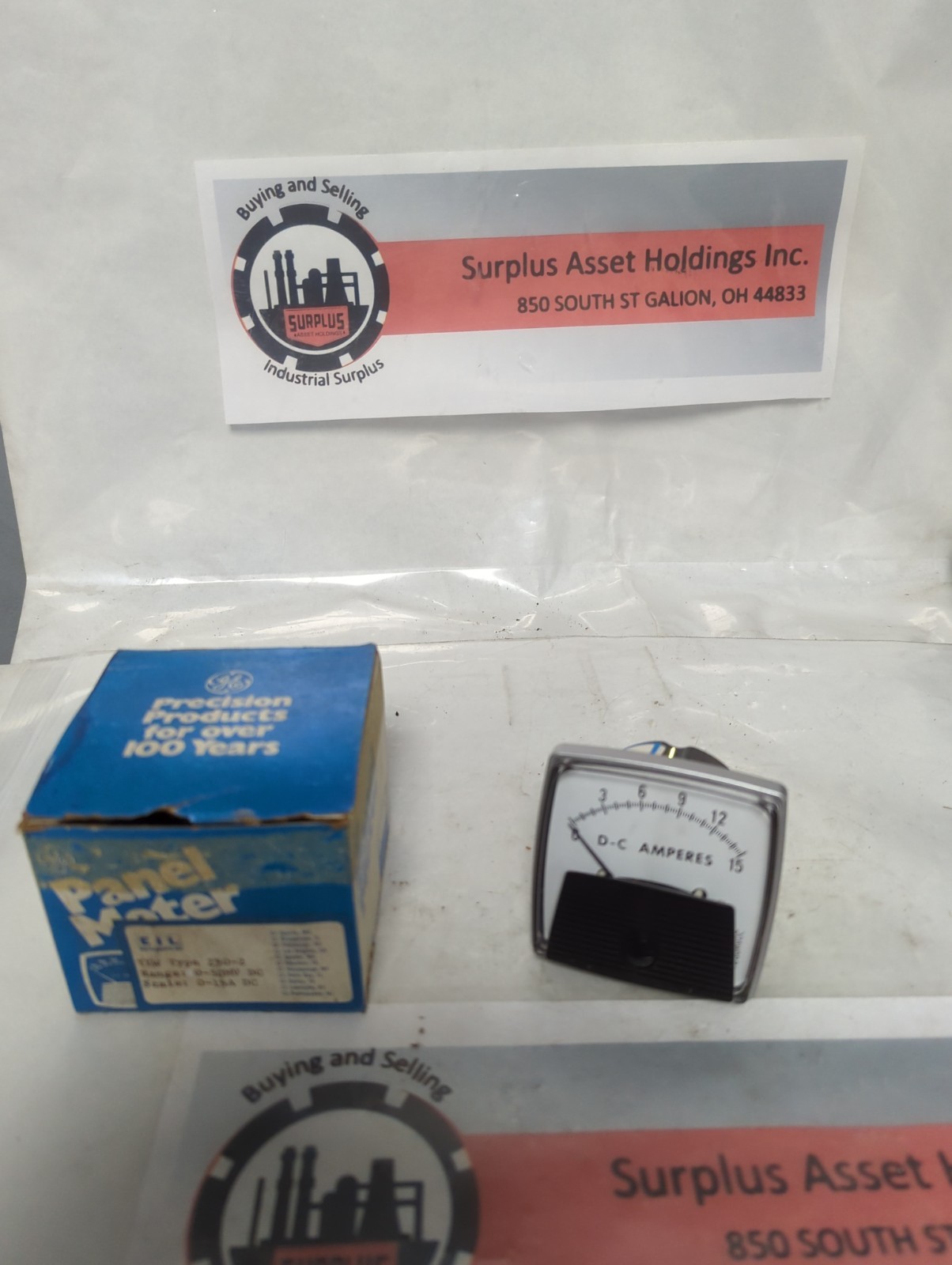 GE/YOKOGAWA,250-2,PANEL METER 0-15DC NOS