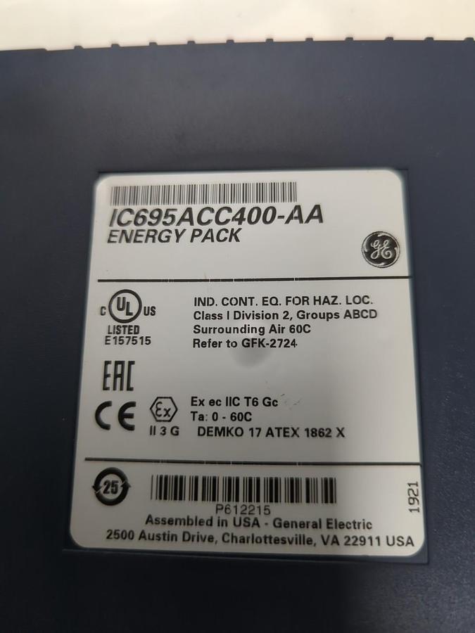 Used GE FANUC,IC695PSA040J,RX3i RX3i 40W POWER SUPPLY W/ IC695ACC400-AA ENERGY PACK